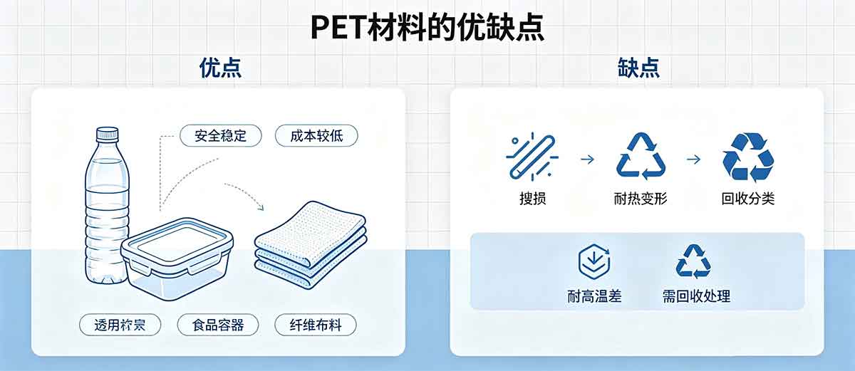 PET 材料的优缺点：环保安全、耐热性能、应用场景怎么选